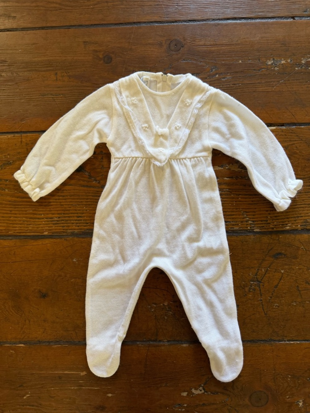 VTG Classic White Infant One-Piece Footed Romper